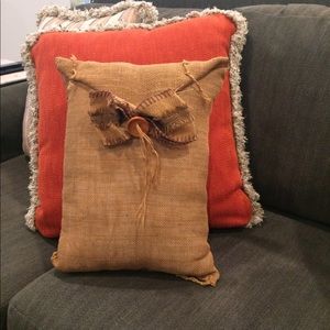 Envelope accent pillow in Burlap